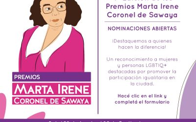 Están abiertas las inscripciones para los premios Marta Irene Coronel de Sawaya